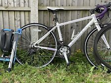 Girls/Ladies Giro 300 Road Bike - White & Purple With TacX Bluetooth Trainer