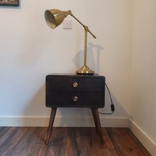 Dark Brown Wooden Bedside