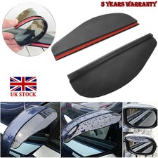 2PCS Black Car Door Side Rear View Wing Mirror Rain Visor Guard Sun Shade Cover