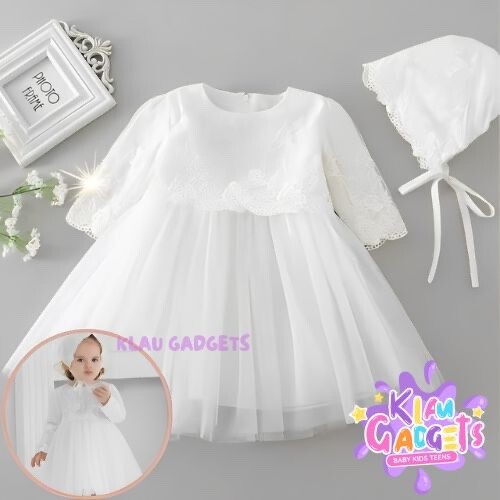 White princess christening - white,