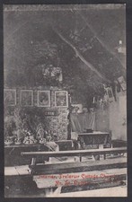 VINTAGE POSTCARD INTERIOR OF TRELERWR COTTAGE CHURCH,NR ST DAVIDS,WALES
