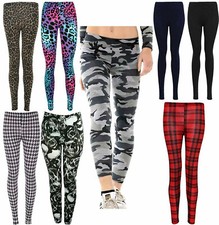 Women Viscose Full Length Plain Leggings Ladies Printed Skinny Fit Tight Pants