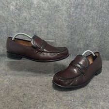 Loake Loafer Mens Size UK9 Brown Genuine Moccasin Leather Lifestyle Rome Slip On