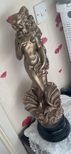 Vintage Heavy Gilt Statue The