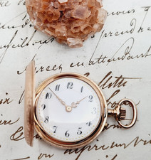 9k  gold full hunter pocket watch 