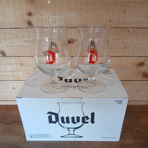 Two duvel glasses glass - two,