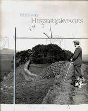 1970 Press Photo Man & dog on