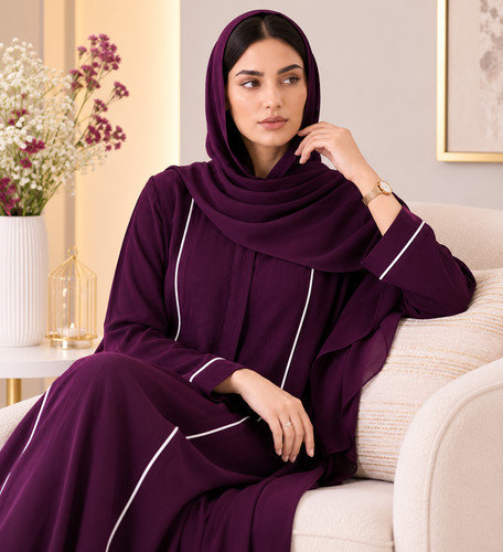 Plum abaya maxi islamic dress - islamic, dress|