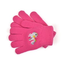 Girls Gloves Winter Warm Thermal Magic Mitten One Size Embroidered Motifs Gloves