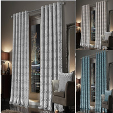 Luxe Geo Velvet Curtains Eyelet Curtain Pair Modern Geometric Pattern Soundproof
