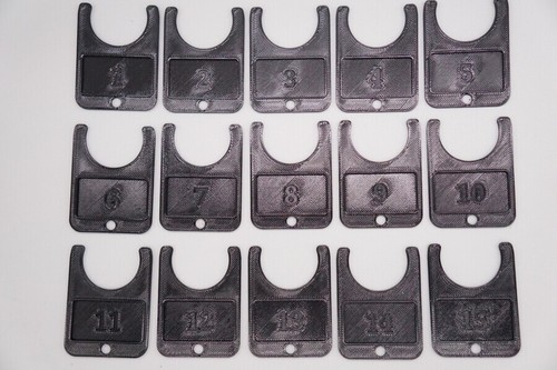 Individual numbered tags - numbered,