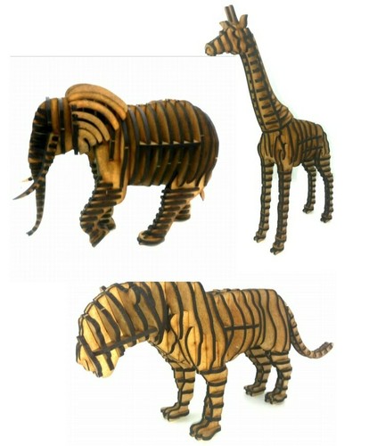 Wooden safari animals model - wooden,