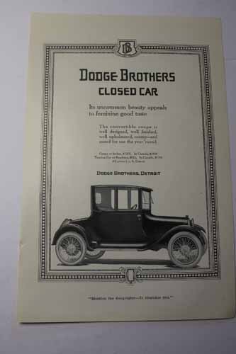 Advertisement dodge brothers - advertisement:,