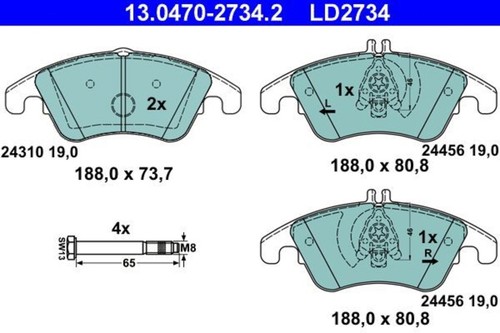 Disc ceramic brake pad - disc,