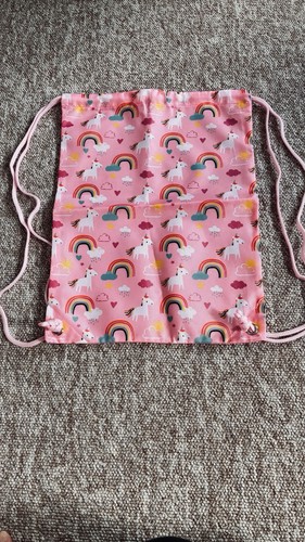 Rainbow unicorn drawstring bag - unicorn,