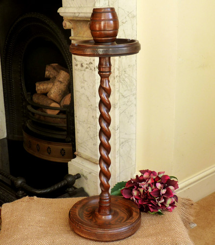 Wooden barley twist stand - wooden,