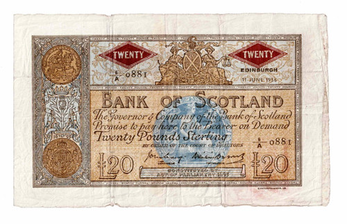 Scarce bank scotland 20 - scarce,