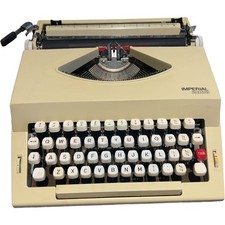 Imperial 2002 Typewriter Vintage Cream Mechanical Manual Writing Machine