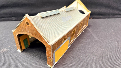 Model railway engine shed - railway,