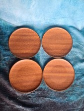 Caleppio Vintage Italian Wood Effect Plates X 4.         6  1/4" 16cm . 1970s.