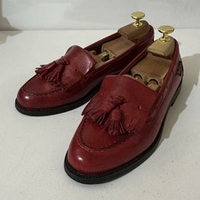 Russell & Bromley Red Calf Leather CHESTER Tassel College Loafers UK37.5 £245