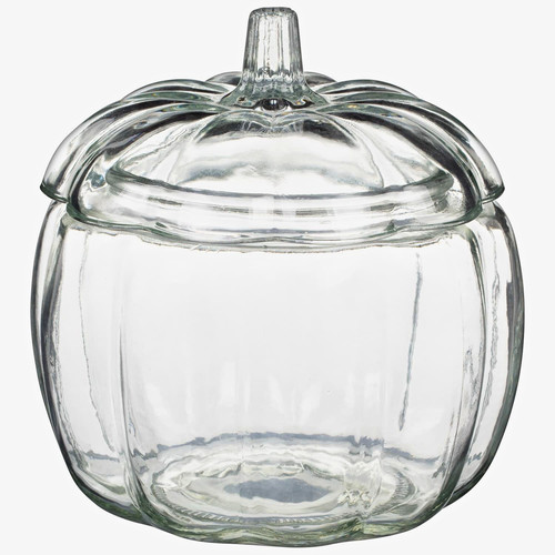 Clear glass pumpkin shaped - glass,