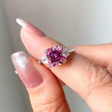 Asscher Cut 2.75Ct Pink