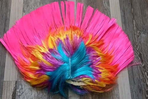 Rainbow mohawk wig groovy - rainbow,