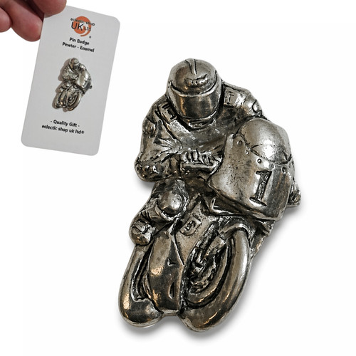 Racing biker pin - no, 1