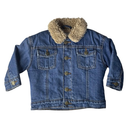 Denim faux fur jacket - denim, fleece