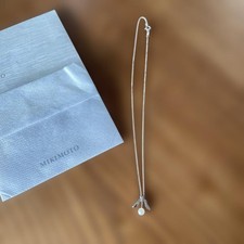 MIKIMOTO silver pearl necklace