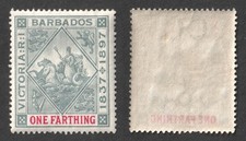 Barbados 1897 1/4d Queen