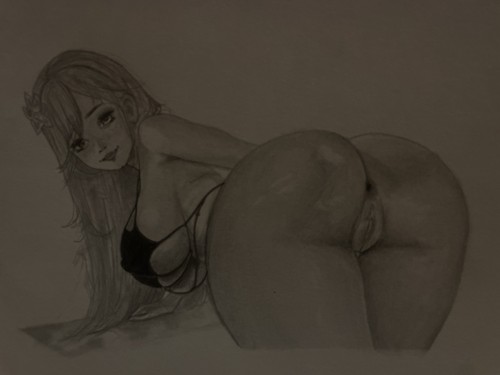 Original female nude drawing - female,
