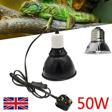 50W Reptile Heat Basking Light Bulb Lamp Clip For Turtle Tortoise Lizard UVA+UVB
