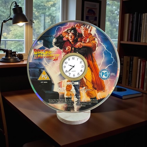 Handmade dvd desk clock - dvd,
