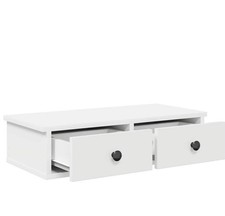 Wall-mounted 2 Drawer Shelf Wall Rack Storage Cabinet Engineered Wood vidaXL