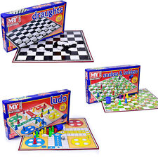 Classic Family Kids Ludo Snakes & Ladders Draughts Traditional Board Fun Games 