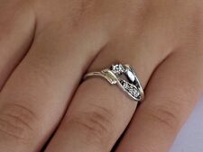 Sterling Silver 925 Handmade Ladies Ring With Cubic Zirconia 40 Sizes + Gift Bag