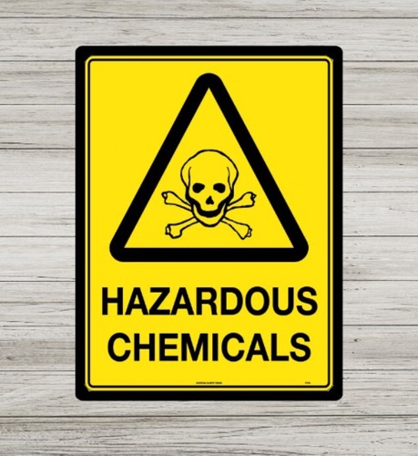Metal signs hazardous - metal,