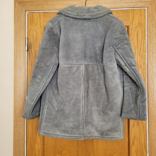 Ladies grey sheepskin coat - grey,