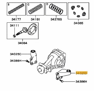 Bracket rear diff evo 9 - rear, 5-9