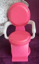 Sindy Doll Hairdressers Beauty Salon Pink Silver Logo Swivel Chair Vintage