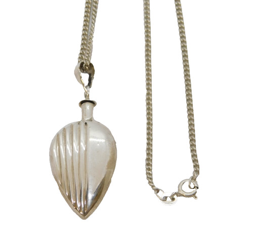Sterling silver scent bottle - scent,