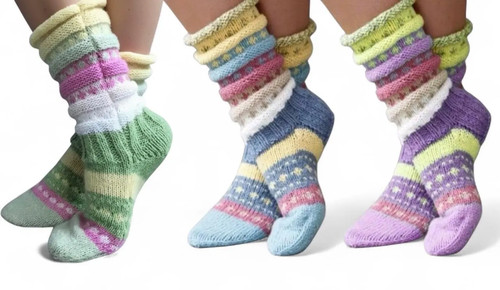 Chunky knit slouch socks - knit, |