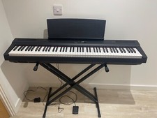 Yamaha P-125 Portable Digital Piano Keyboard with single pedal and stand
