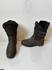 Faith Dark Brown Leather Boots