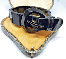 ANTIQUE  VICTORIAN  WHITBY JET