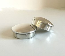 Chrome Round Plastic Blanking End Caps Tube Inserts - 50mm Ext. Diameter