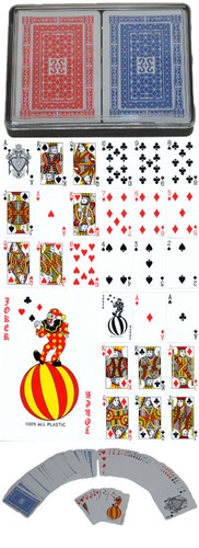 100 plastic playing cards - playing, cards,