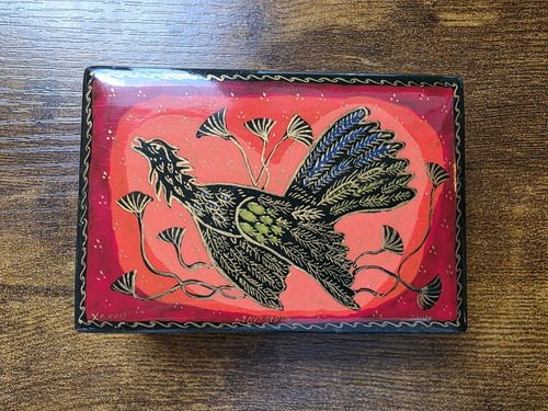 Russian lacquer miniature box - russian,